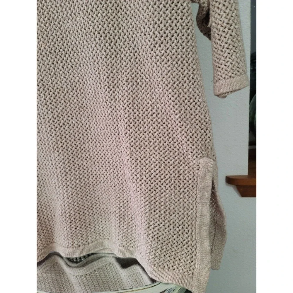 Vintage Studio C Oversized Open Knit Cotton Sweater Size M Beachy - Picture 3 of 10